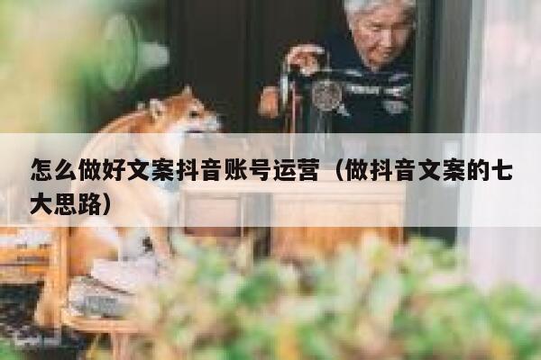 怎么做好文案抖音账号运营（做抖音文案的七大思路）